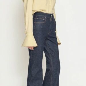 Elegant Dark Blue Flare Jeans